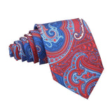 Blue Red Paisley Necktie