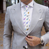 White with Colorful Whale Necktie