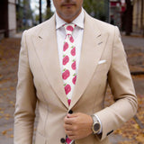 Off-White With Pink Apple Necktie