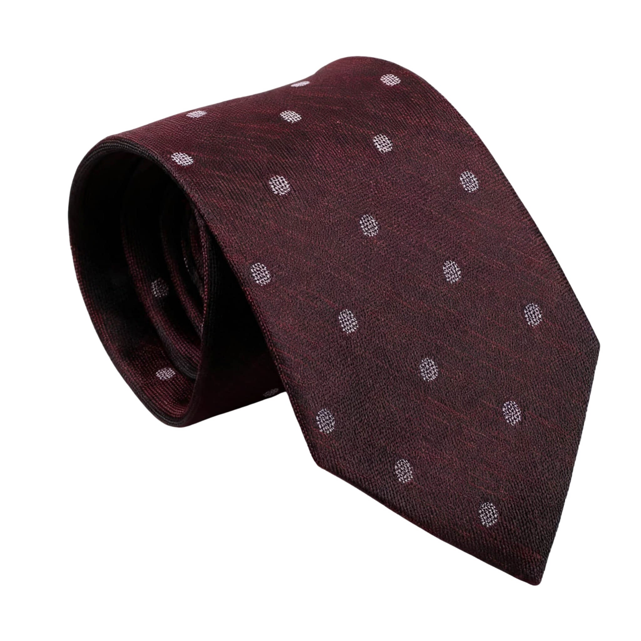 Navy Blue White Polka Dot Necktie