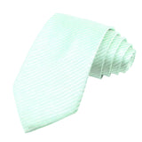 Mint Green White Striped Necktie