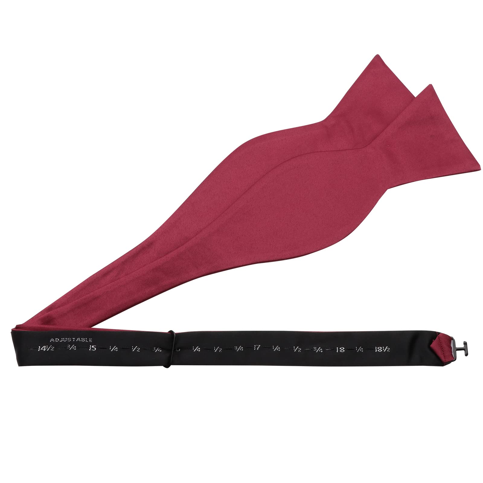 Burgundy Satin Hand‑Tied Men's Bow Tie
