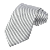 Silver Black Striped Necktie