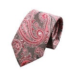 Black Red Paisley Necktie