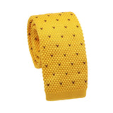 Yellow Brown Dotted Necktie