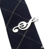 Silver Music Note Tie Bar