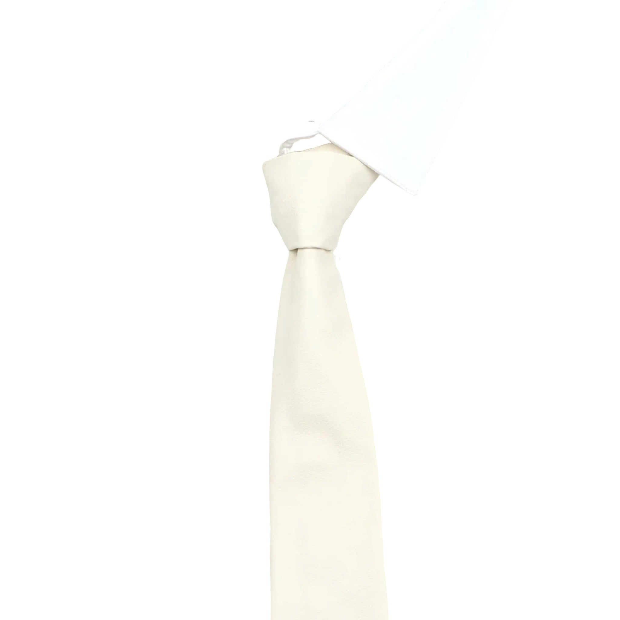 Off White Solid Necktie