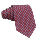 Burgundy Blue Polka Dot Necktie