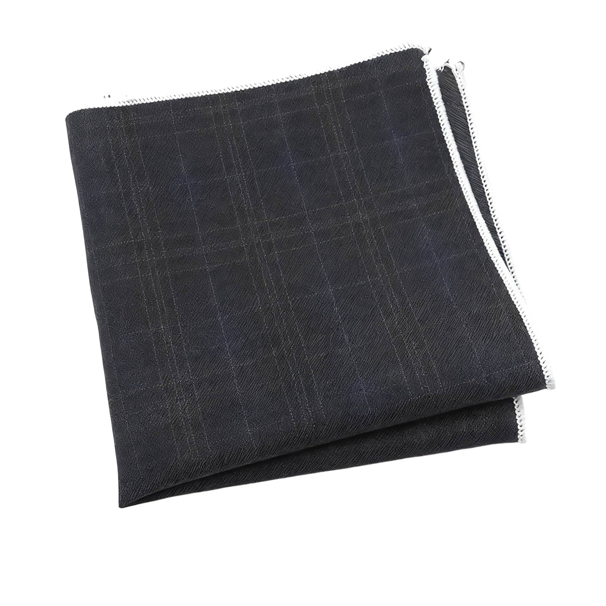 Charcoal Gray Plaid Pocket Square