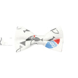 White Gray Animal Bowtie