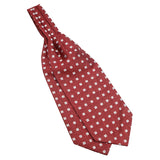 Red White Floral Ascot