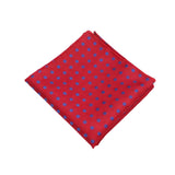 Red Blue Polka Dot Pocket Square