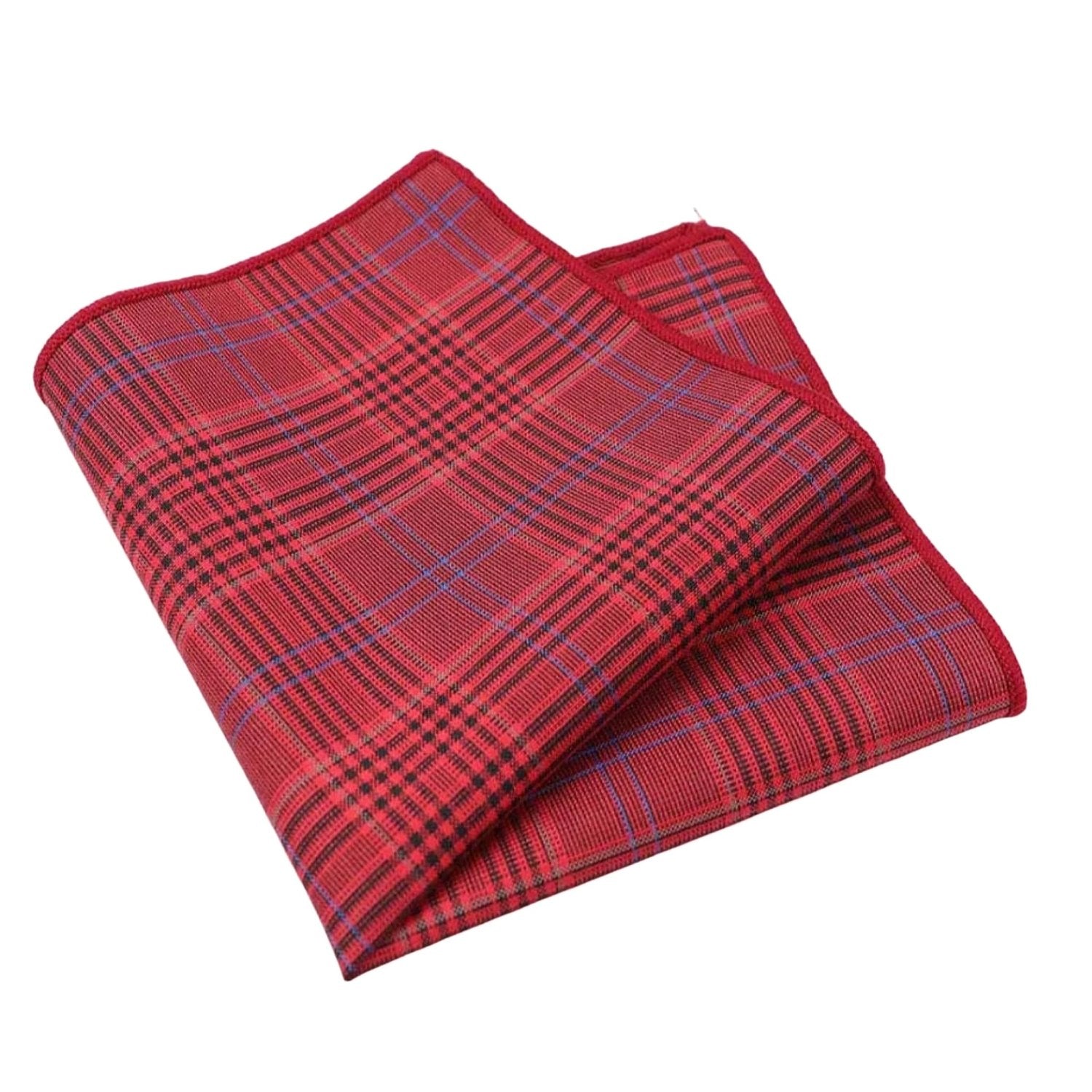 Red Plaid Pocket Square