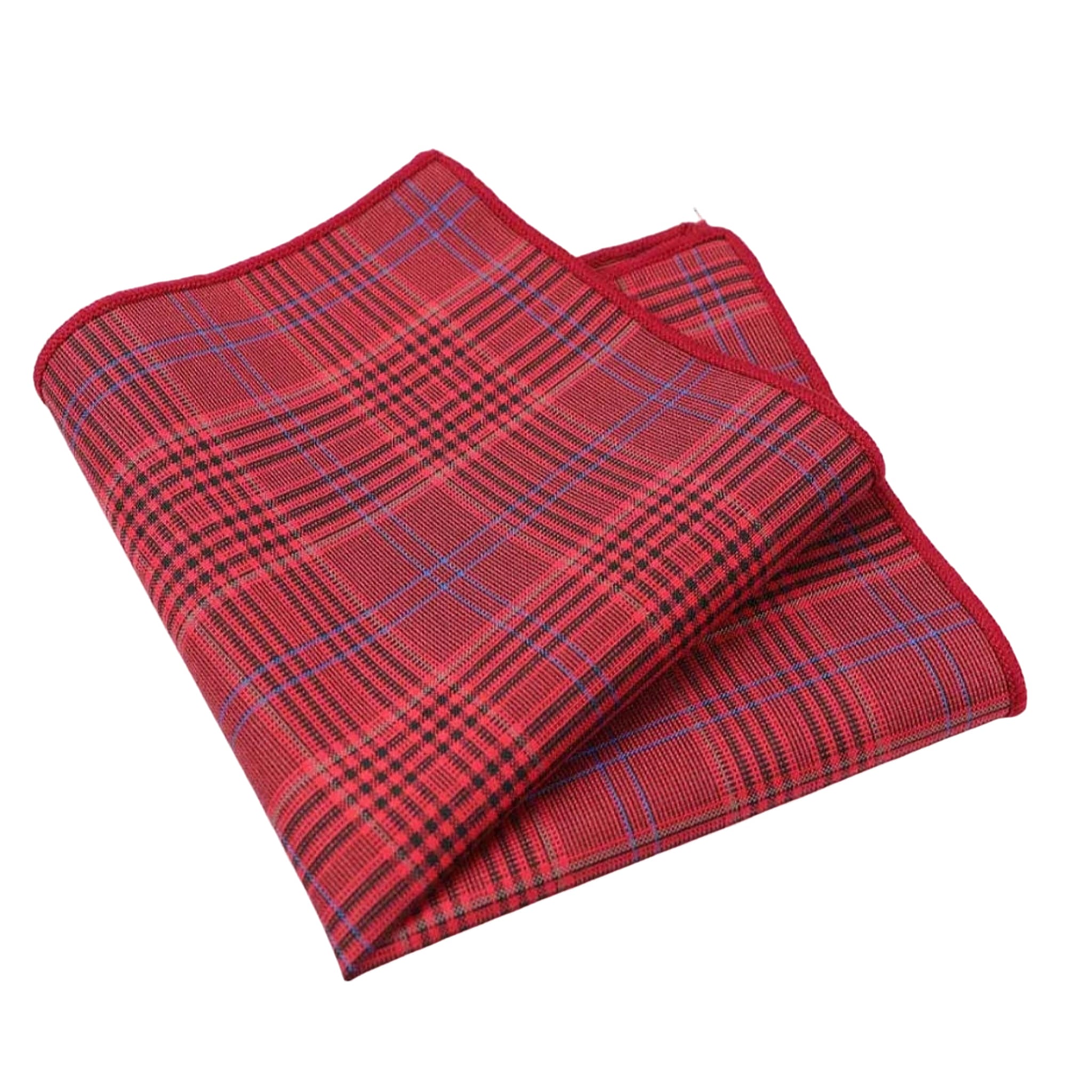 Red Plaid Pocket Square