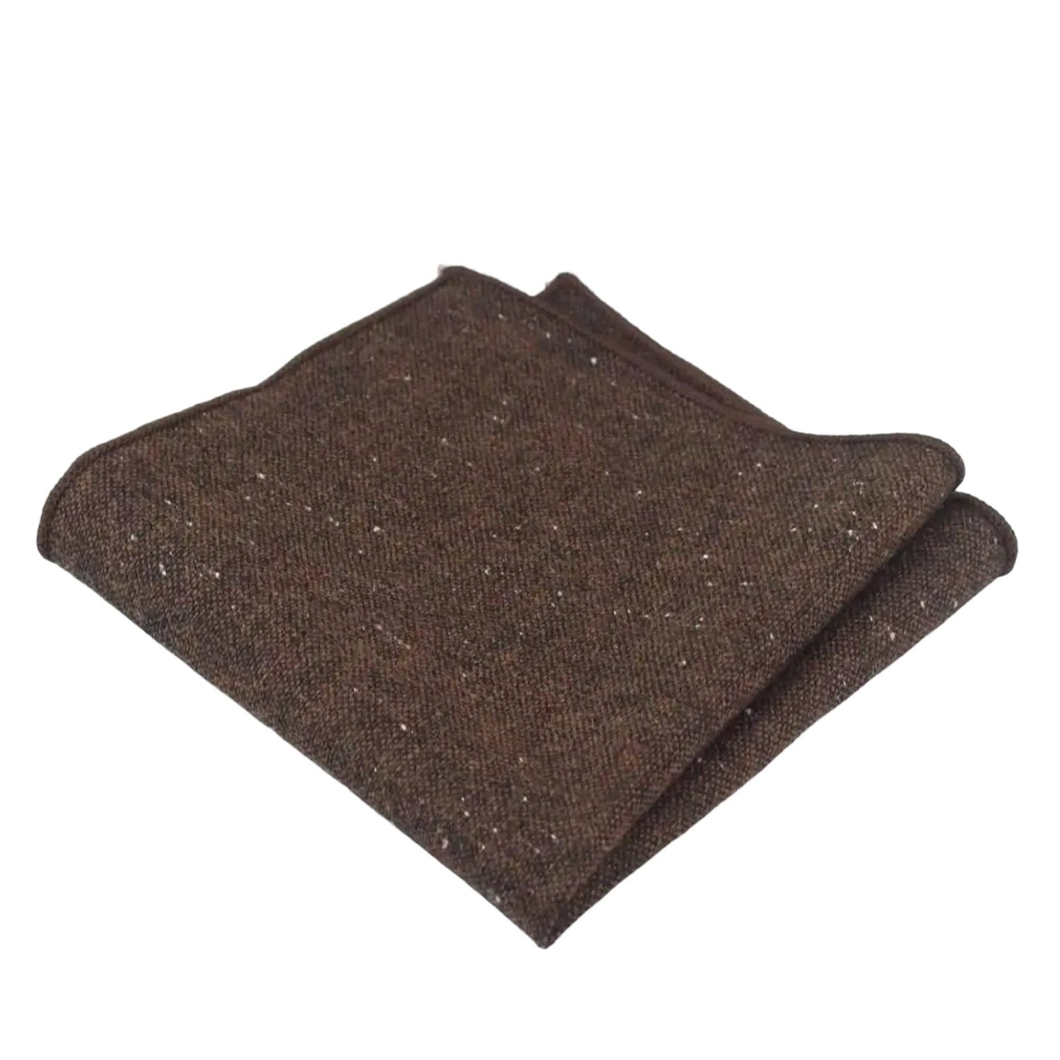 Brown With White Speckled Pocket Square