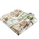 Beige London Map Pocket Square