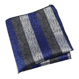 Blue White Striped Pocket Square