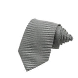 Gray Black Striped Necktie