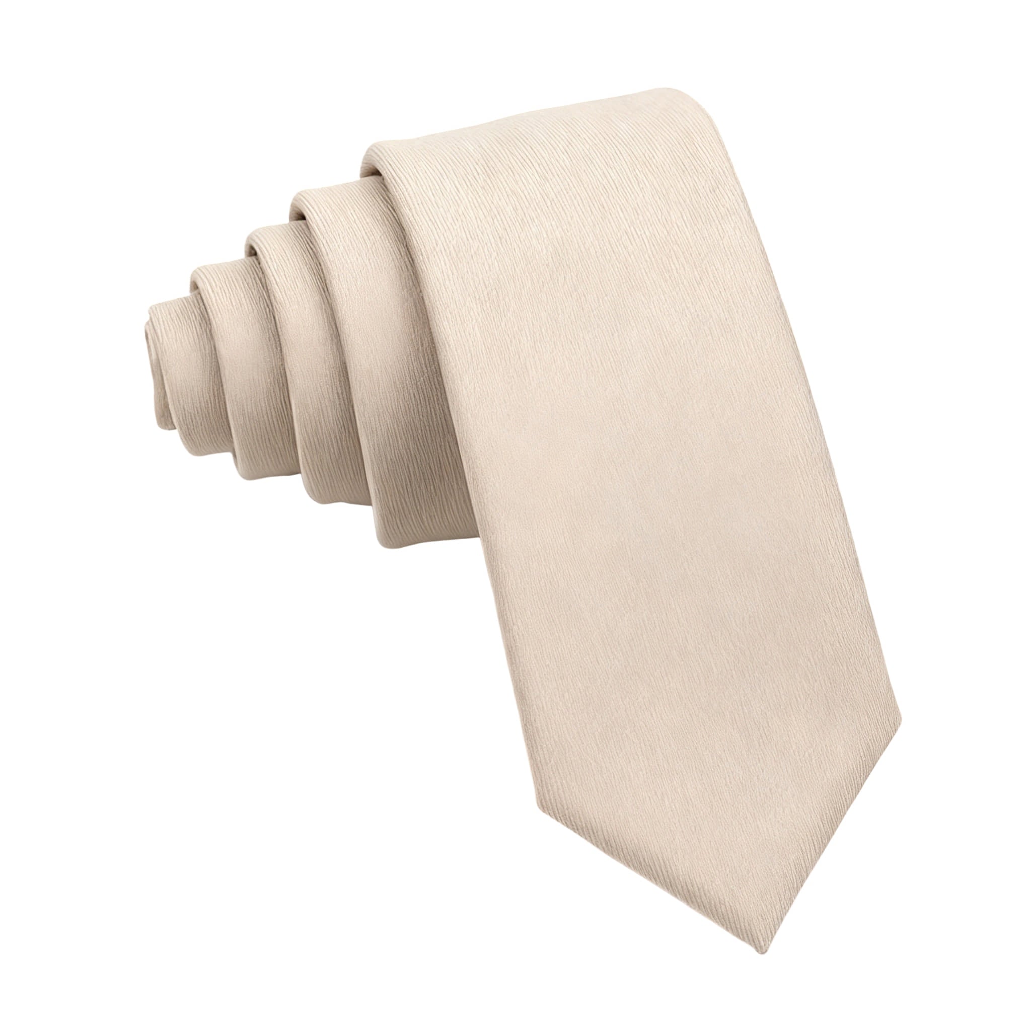 Beige Solid Necktie