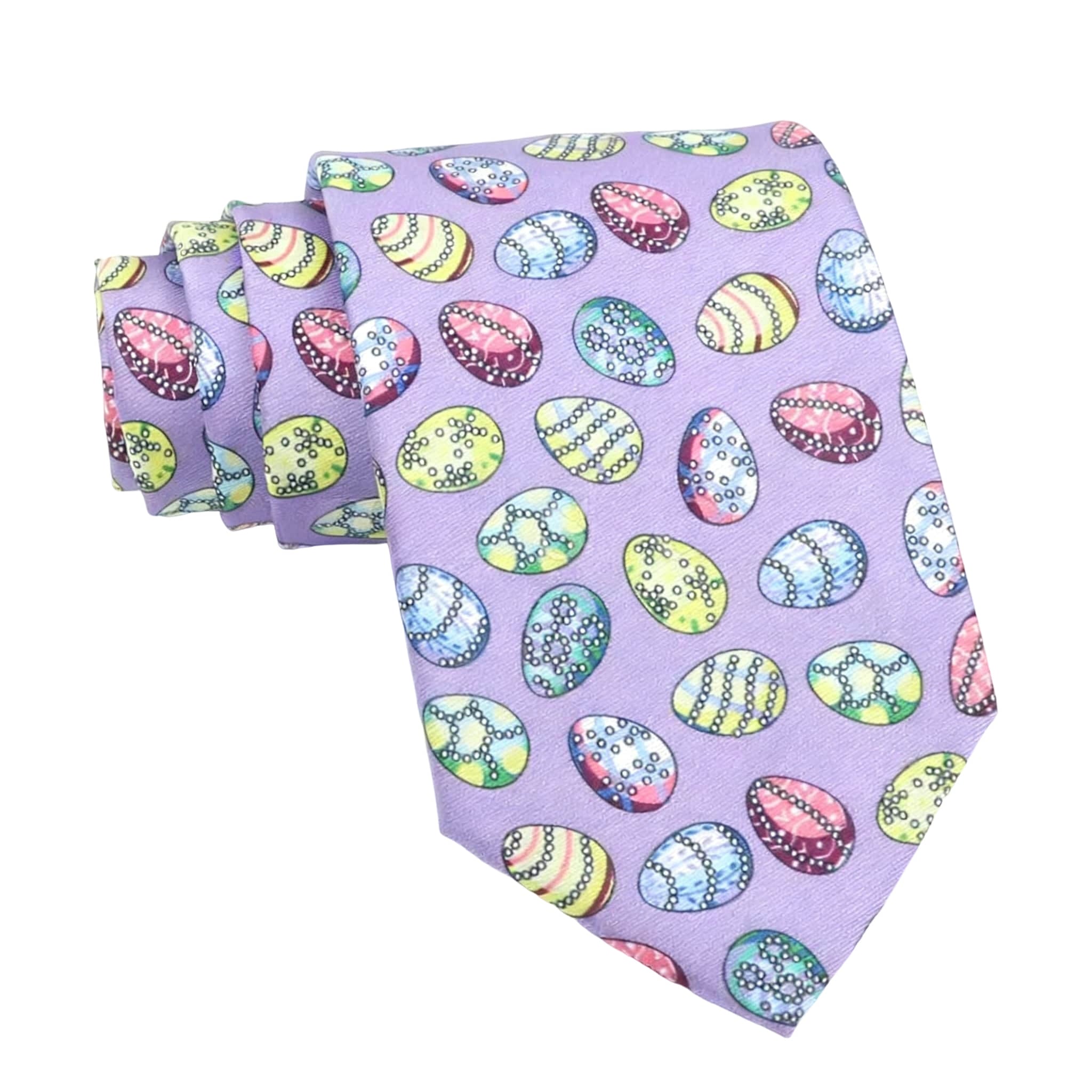 Lavender Multicolor Egg Necktie