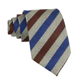 Gray Blue Striped Necktie