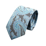 Blue Black Paisley Necktie