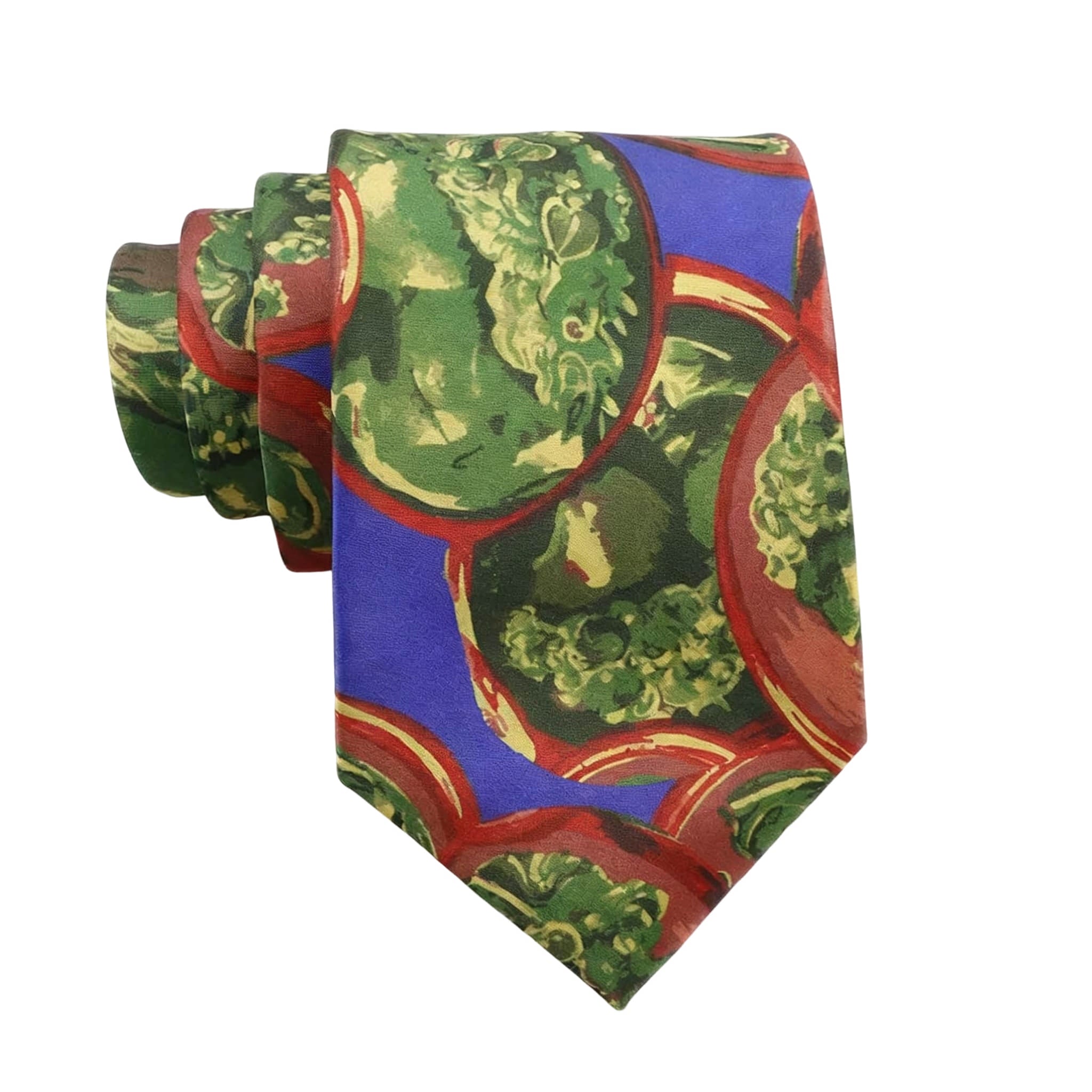 Blue Green Circle Necktie