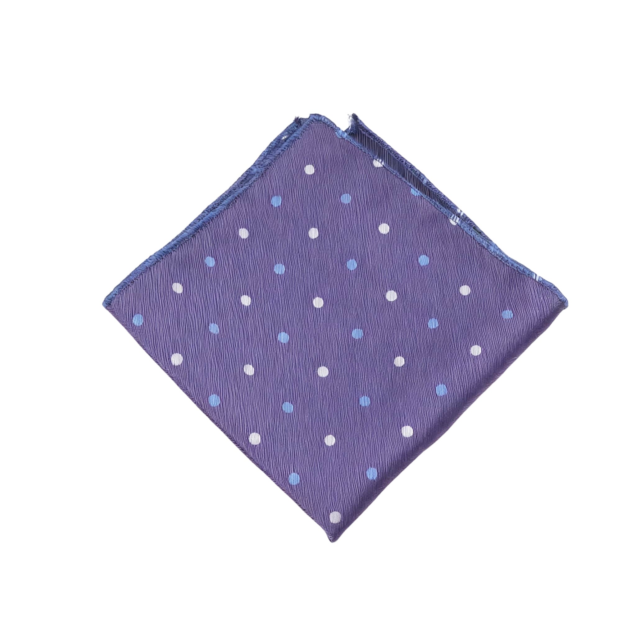 Purple White Polka Dot Pocket Square