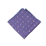 Purple White Polka Dot Pocket Square