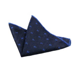 Navy Blue Blue Animal Pocket Square