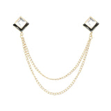 Gold White Solid Lapel Pin