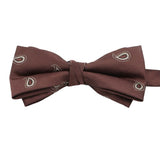 Brown White Paisley Bowtie