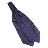 Navy Blue White Polka Dot Ascot