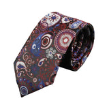 Black Red Paisley Necktie