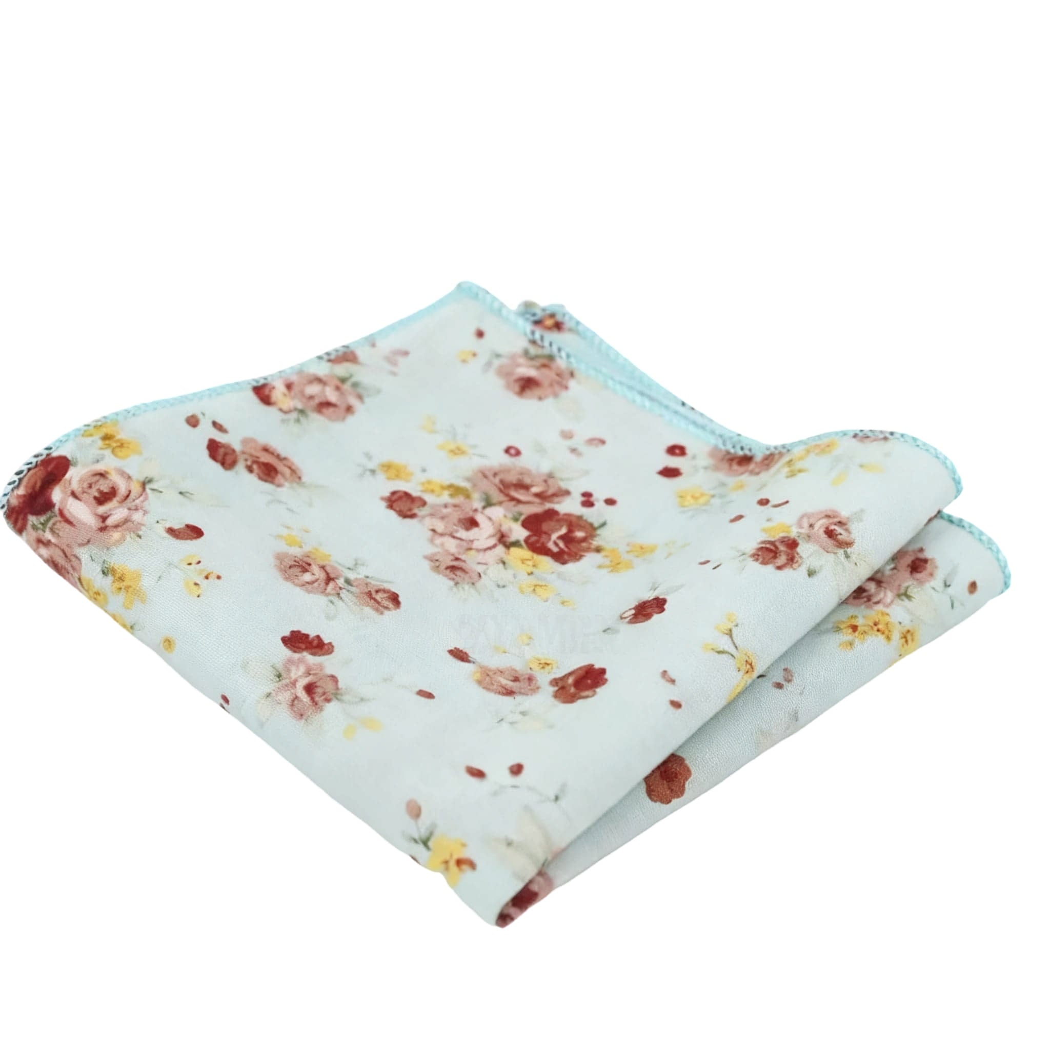 Light Green Floral Pocket Square