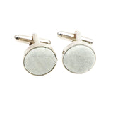 Silver Gray Solid Cufflink