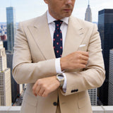 Navy Blue With Red Shield Necktie