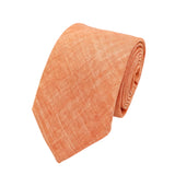 Orange Grey Textured Necktie