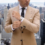 Black With White Line Necktie