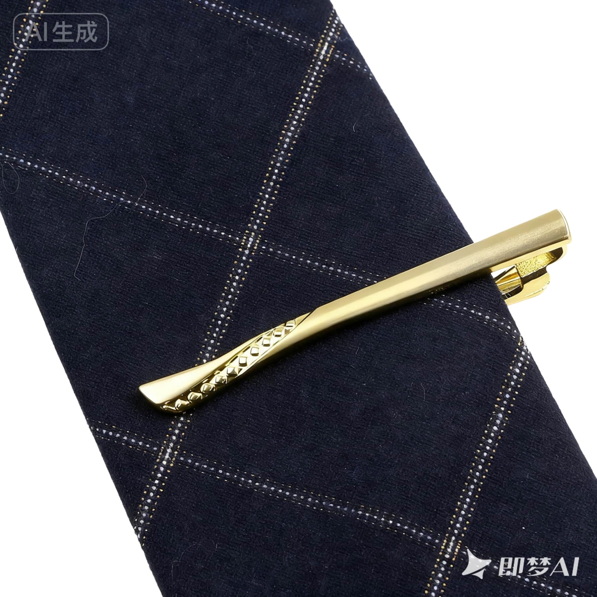 Gold Gold Textured Tie Bar