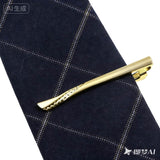 Gold Gold Textured Tie Bar