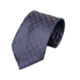 Blue Brown Plaid Necktie