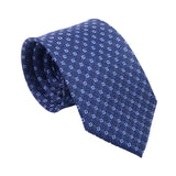 Brown White Geometric Necktie