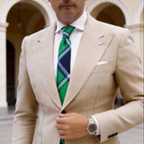 Green with Blue Plaid Necktie