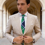 Green with Blue Plaid Necktie