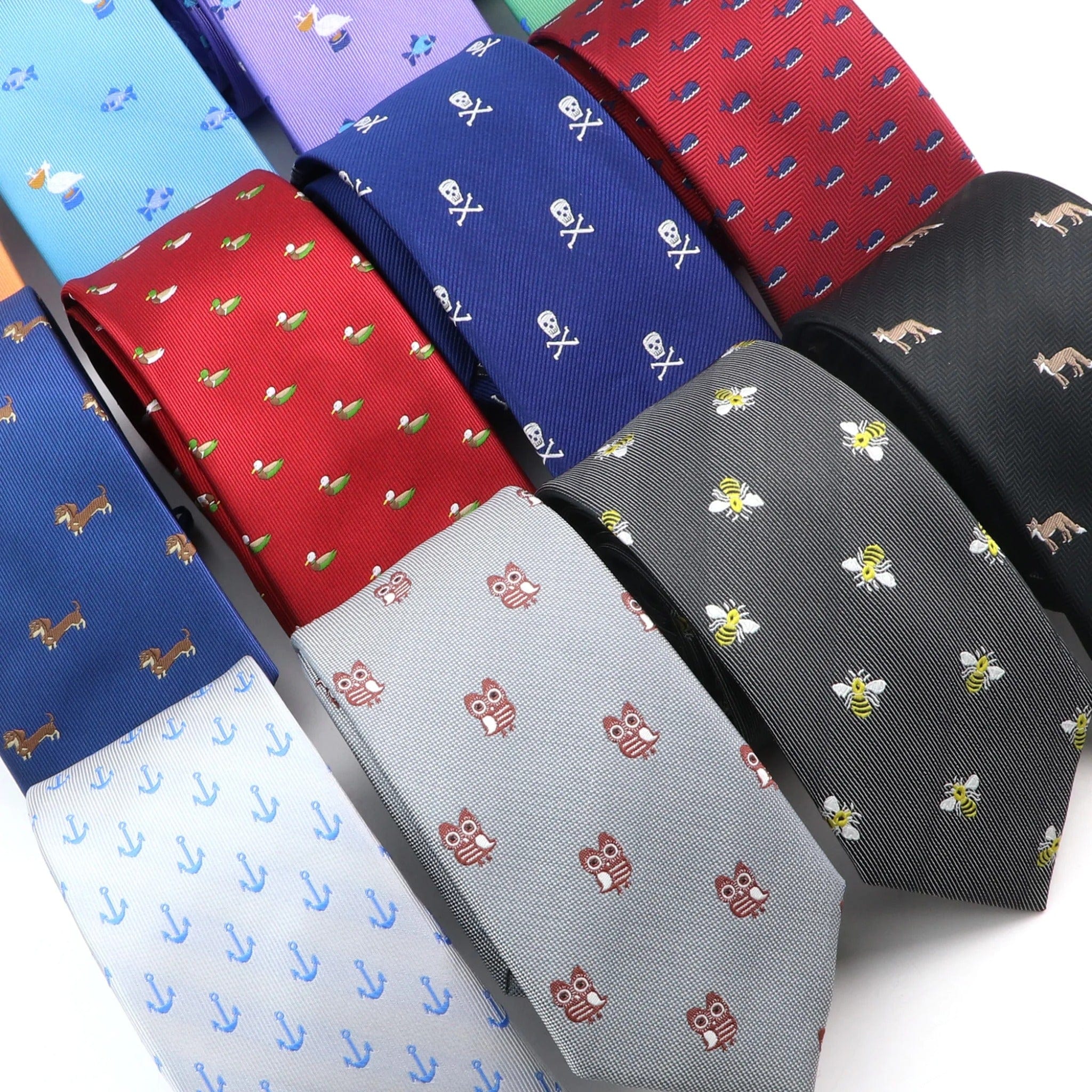 ZONFAZ Casual Cartoon Cute Ties For Men Skinny Fashion Necktie