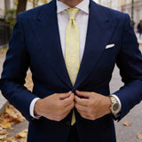 Yellow With Silver Paisley Necktie