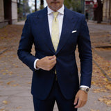 Yellow With Silver Paisley Necktie