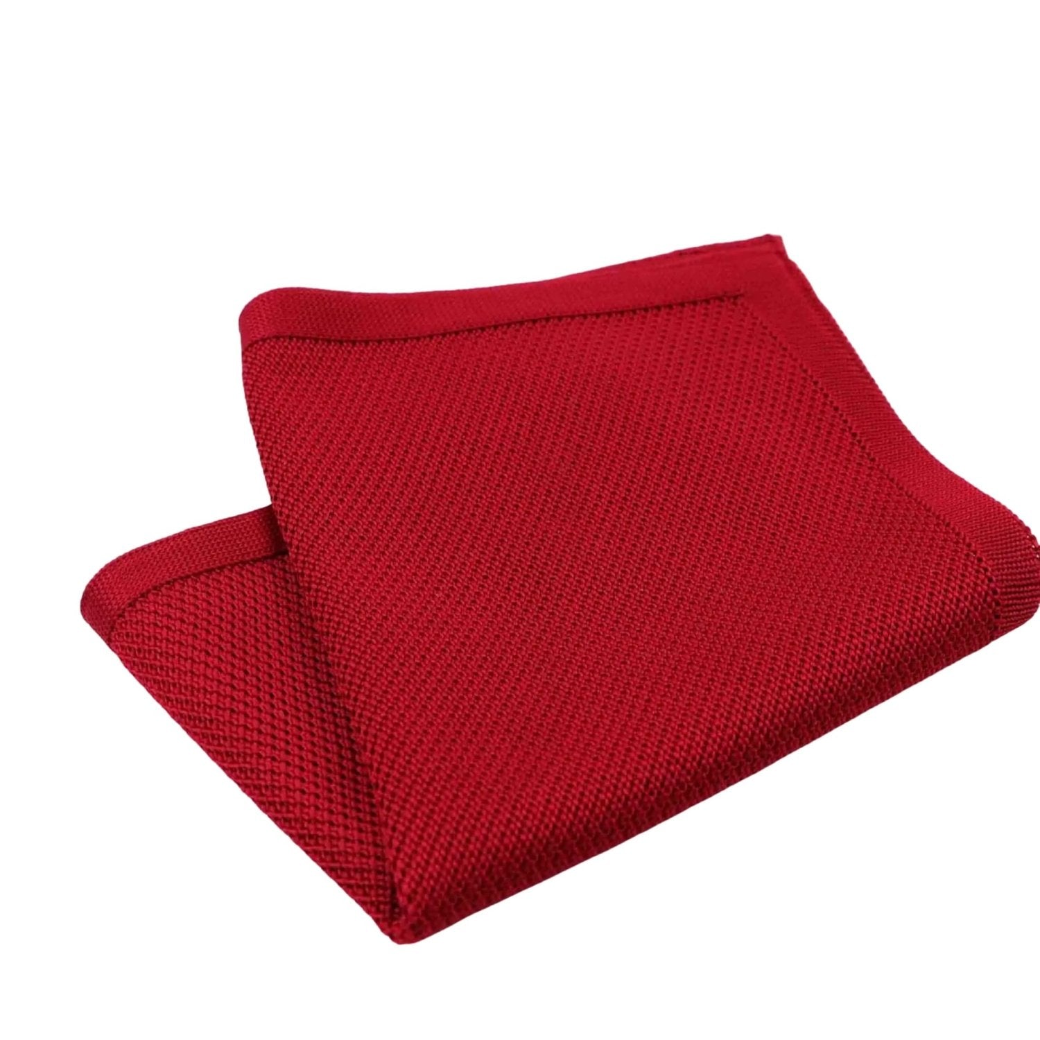 Red with Solid Pocket Square