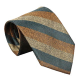 Burgundy Gold Striped Necktie